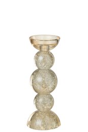 J-Line kaarshouder - glas - champagne - small