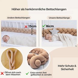Cama serpiente trenzada gofre suave caramelo XL