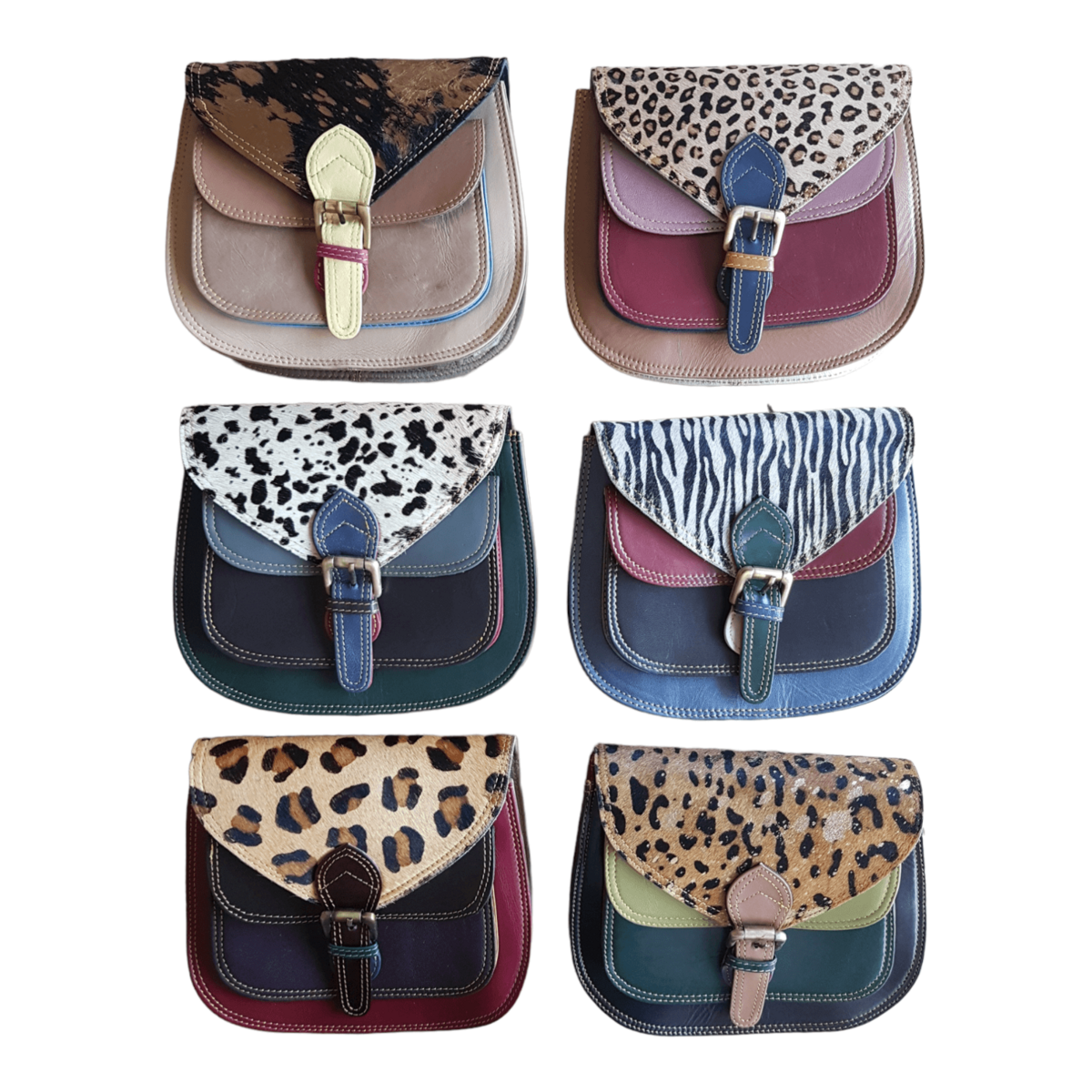 Leather animal print bag Mila