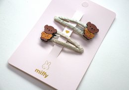 Dúo de pasadores Boris Miffy - Tarjeta para compartir