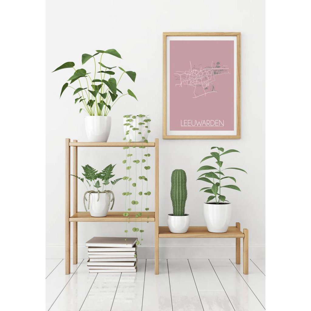 Leeuwarden Map poster Pink