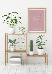 Leeuwarden Map poster Pink