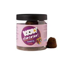 Pot cadeau de truffes au chocolat au sucre pétillant 130g | Bonbons au chocolat éclatants