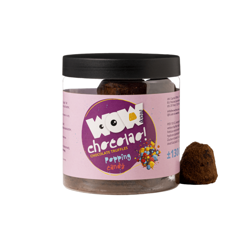 Sommersukker Chokoladetrøfler Gavekrukke 130g | Popping Candy Chokolade