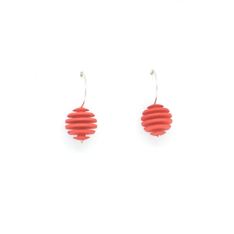 OPTICAL - Kolczyki kule - Tangerine Orange