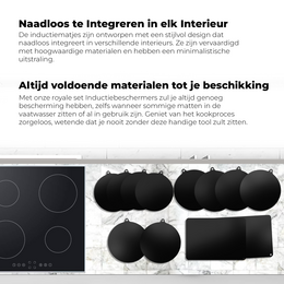 Induktionsbeskyttere - Sort, 12 stykker