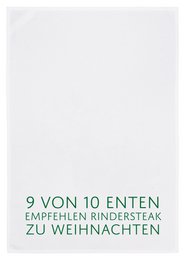 Tea towel white, duck guide