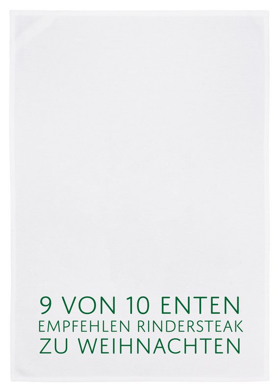 Tea towel white, duck guide