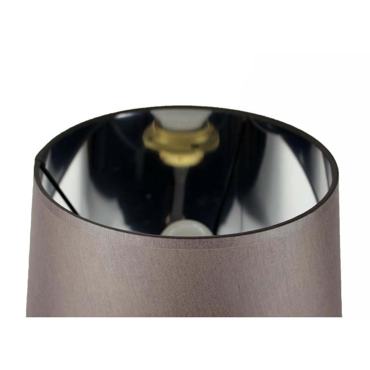 Lampenkap stof donkergrijs/binnenkant zilveren kap 25/20/15 cm