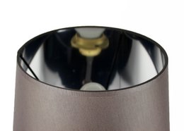 Lampenkap stof donkergrijs/binnenkant zilveren kap 25/20/15 cm