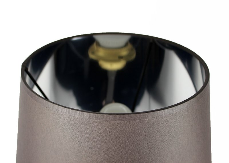 Lampenkap stof donkergrijs/binnenkant zilveren kap 25/20/15 cm