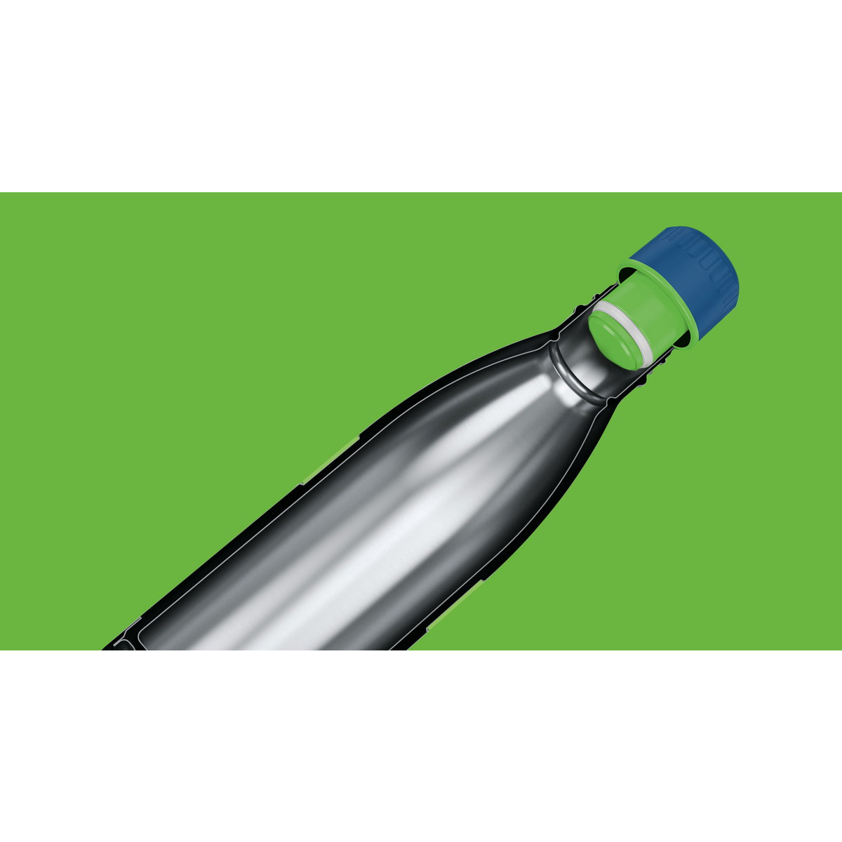 TWEE+ Butelka do picia 500ml Jabłko zielone
