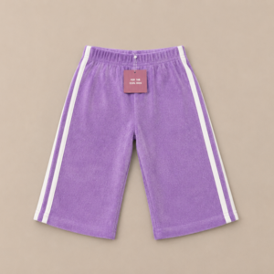 Wide fit badstof broekje lila