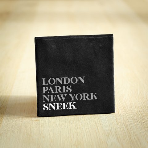 Tegeltje - Plaatsnaam / Londen, Paris, New York. | Zwart & Wit | 10x10cm