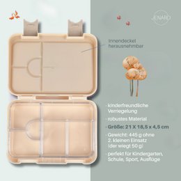 Fiambrera Infantil Animales del Bosque Crema – Caja Bento | JENARD®