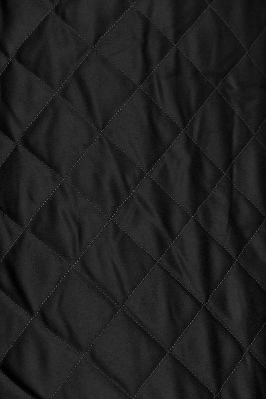 Plaid fausse fourrure Doublure Perth en laine-cachemire chiné Noir