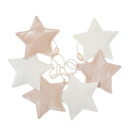 Guirlande de velours « Beige Dust » avec étoiles