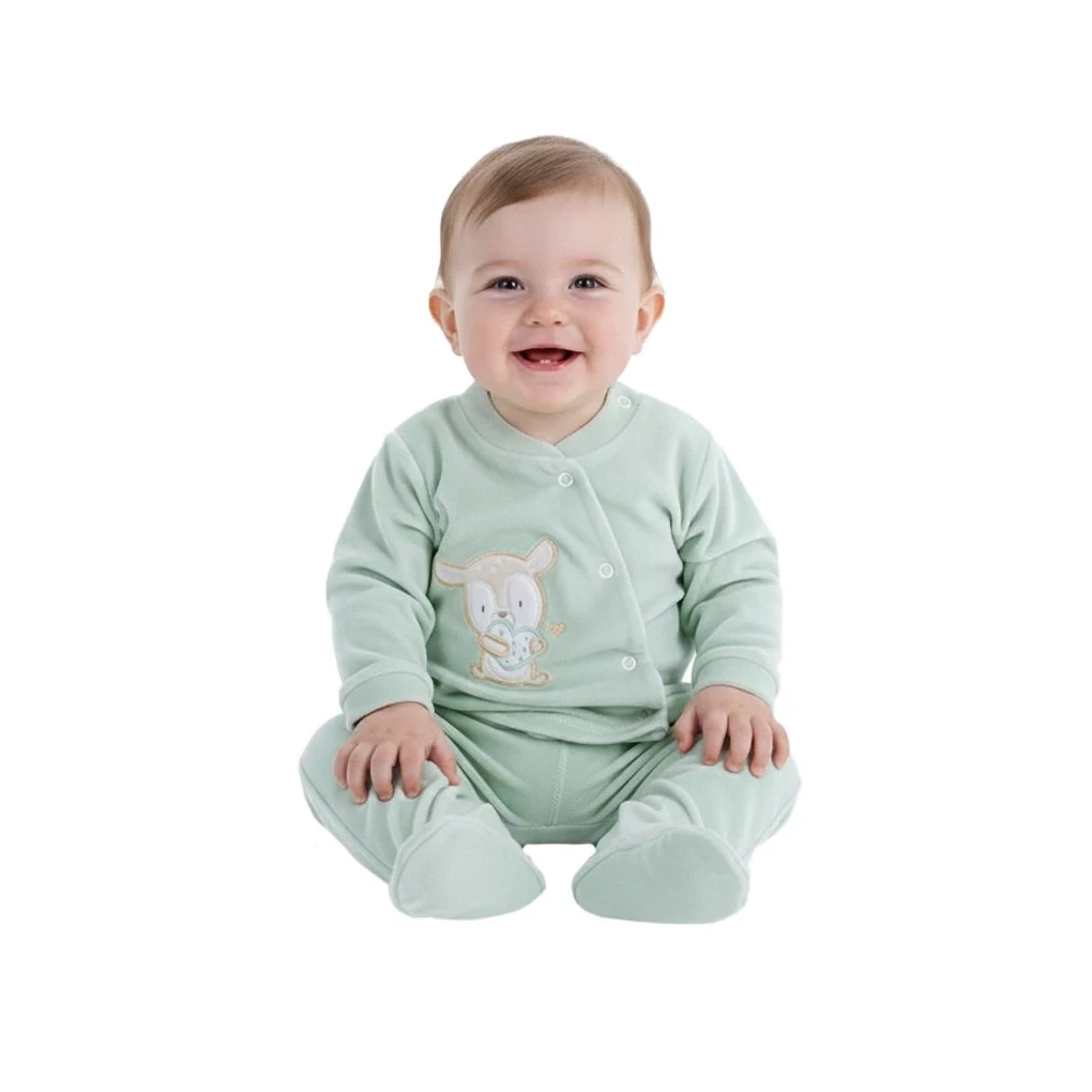 Set in velluto per bambini, 2 pezzi, coniglietto