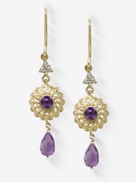 Pendientes de Filigrana con amatista