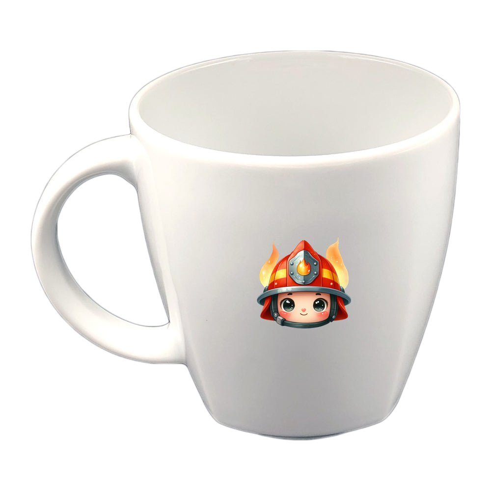 Tasse Kindertasse eckig Kids Feuerwehr mit oder ohne Wunschname