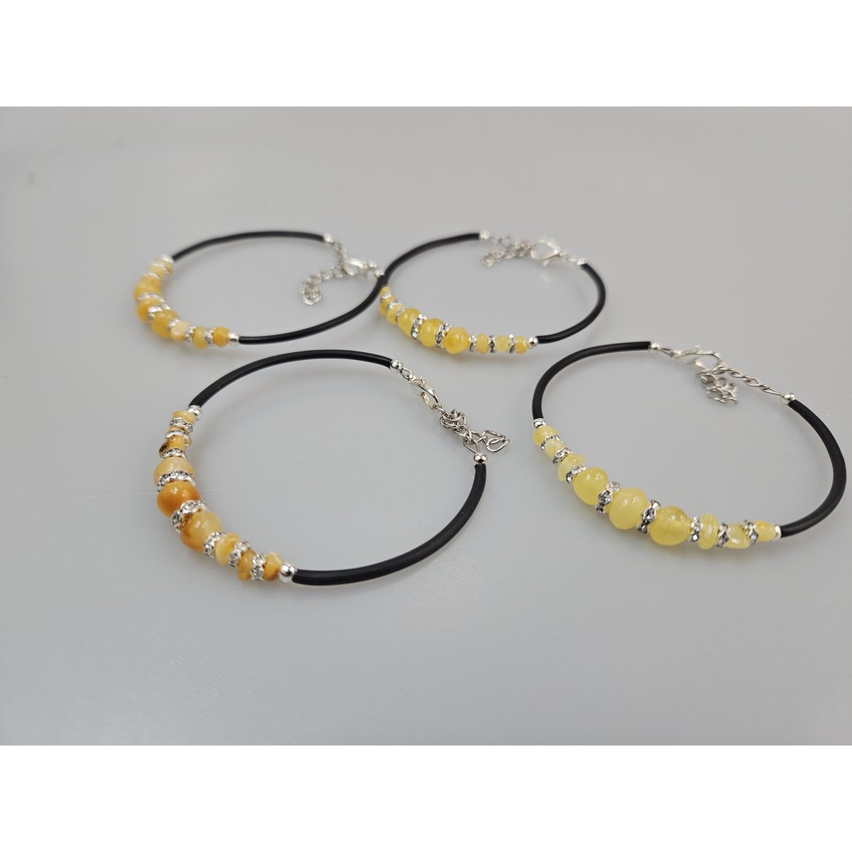White amber everyday bracelet gemstone friendship crystals