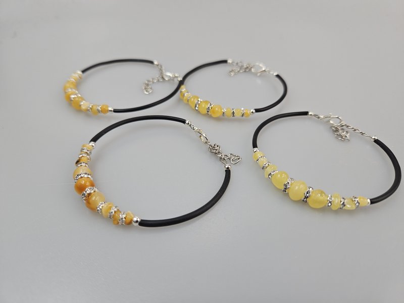 White amber everyday bracelet gemstone friendship crystals