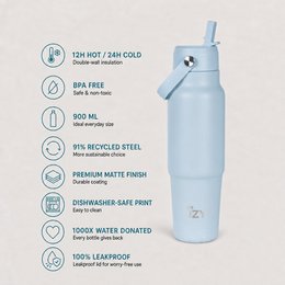 Travel Bottle 900ML - Azure