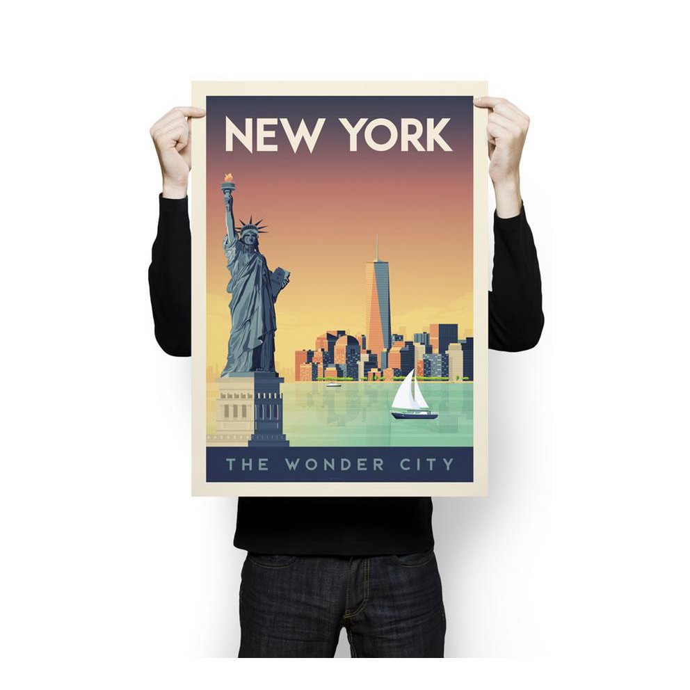 Vintage poster van New York | Poster City New York Verenigde Staten