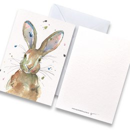 Kort hare farve med konvolut