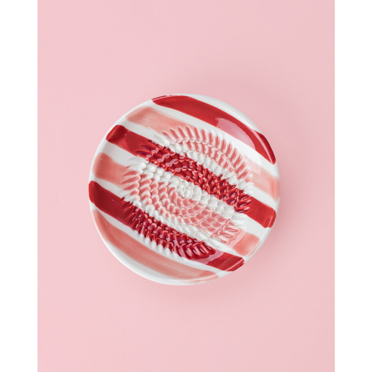 Knoflookrasp Keramisch Bord - Roze en Rood - Lieverd