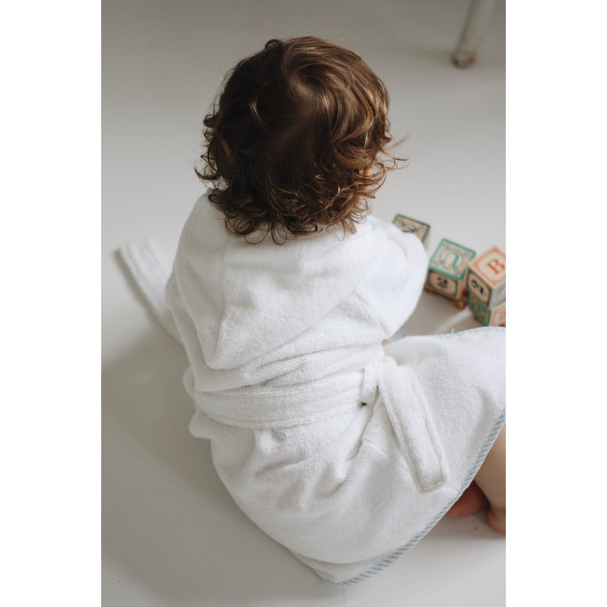 Bobbi Bathrobe - Pale blue stripe - Pale Blue Stripe