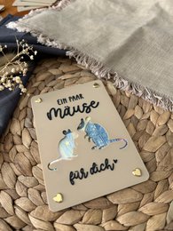 Money gift card - creative packaging for money gifts - financial injection, thank you & gift idea Thank you mice