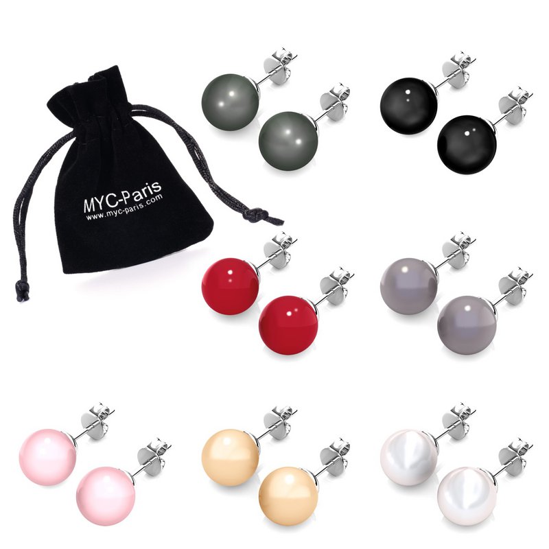 Boucles d'oreilles Coffret 7 Days Colourful Pearl - Argenté et Multi