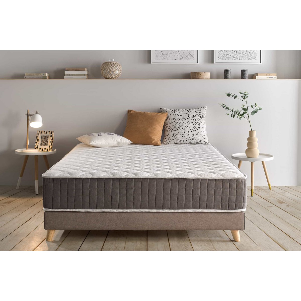 King Relax Supreme Viscoelastic Mattress -White - Thickness: 30 cm - Moonia