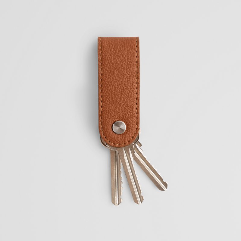 Organizzatore di chiavi minimalista in pelle marrone