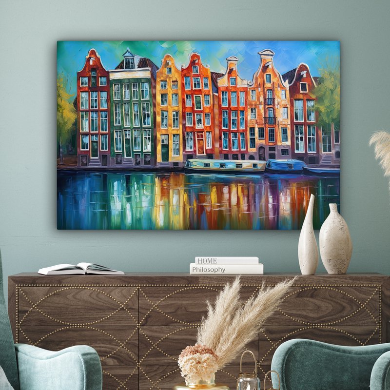 Canvas Painting - Wall Decoration Amsterdam - Oil - Grease - Painting - Art - Wall Decoration Living Room - Bedroom Decoration - Room Accessories - Canvas Paintings