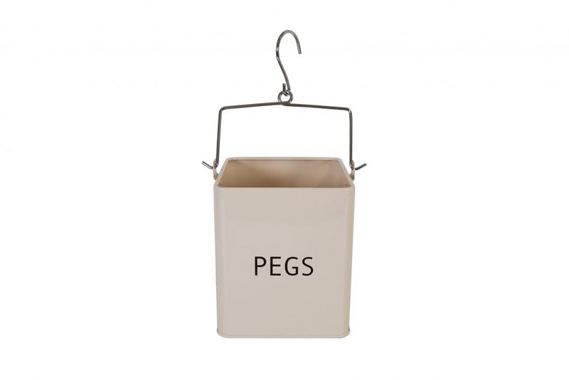 Beige pegs box 13,5x13,5x15,5 cm Isabelle Rose