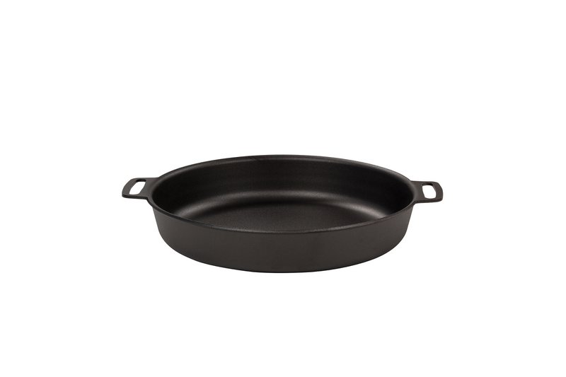Poêle à double poignée, acier au carbone, ø28 cm