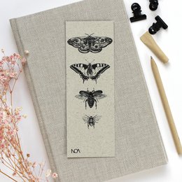 Bookmarks gemaakt van graspapier, insecten