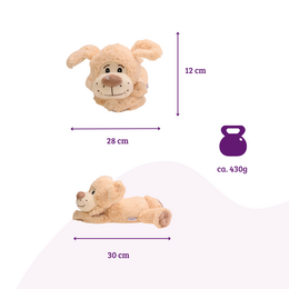 Wärmekissen die natürliche Wärmflasche als Wärmekuscheltier Hund groß mit Bio-Hirse Füllung und Gesundheitskräutern