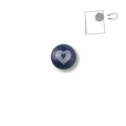 Small wooden magnetic ball - heart pattern 4 colors