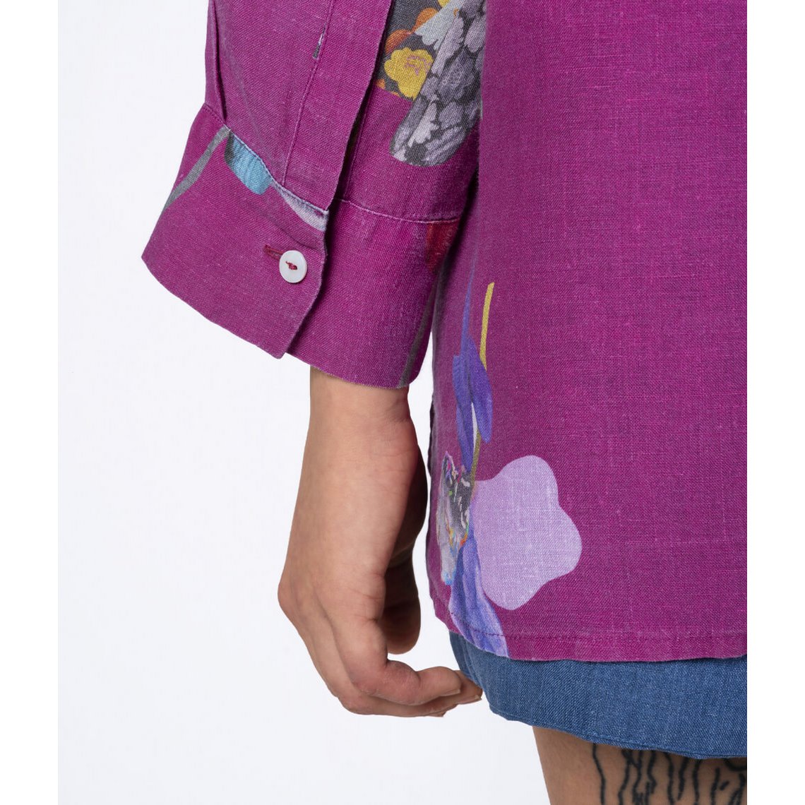 Linnen overhemd Fashionista Magenta