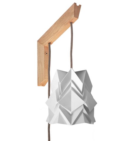 Wooden wall light and small pendant lamp Origami Design in Paper