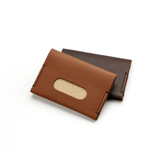 Leather "Navigo" card holder