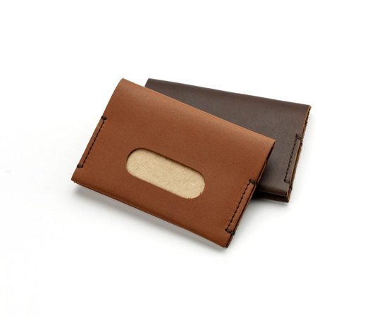 Leather "Navigo" card holder