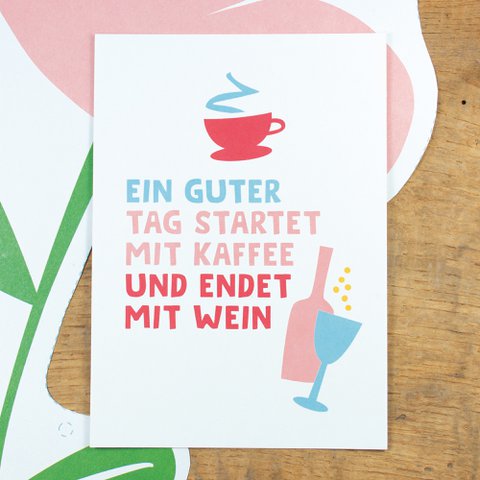 Postkarte "Ein guter Tag" aus Recyclingpapier