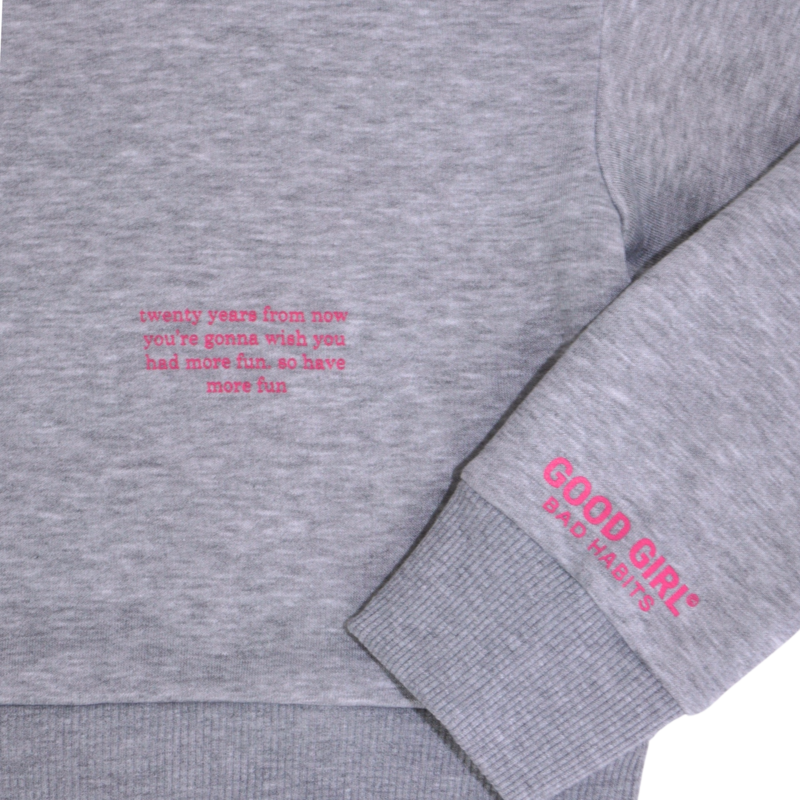 Crop Hoodie "TWENTY YEARS FROM NOW" - Weiss