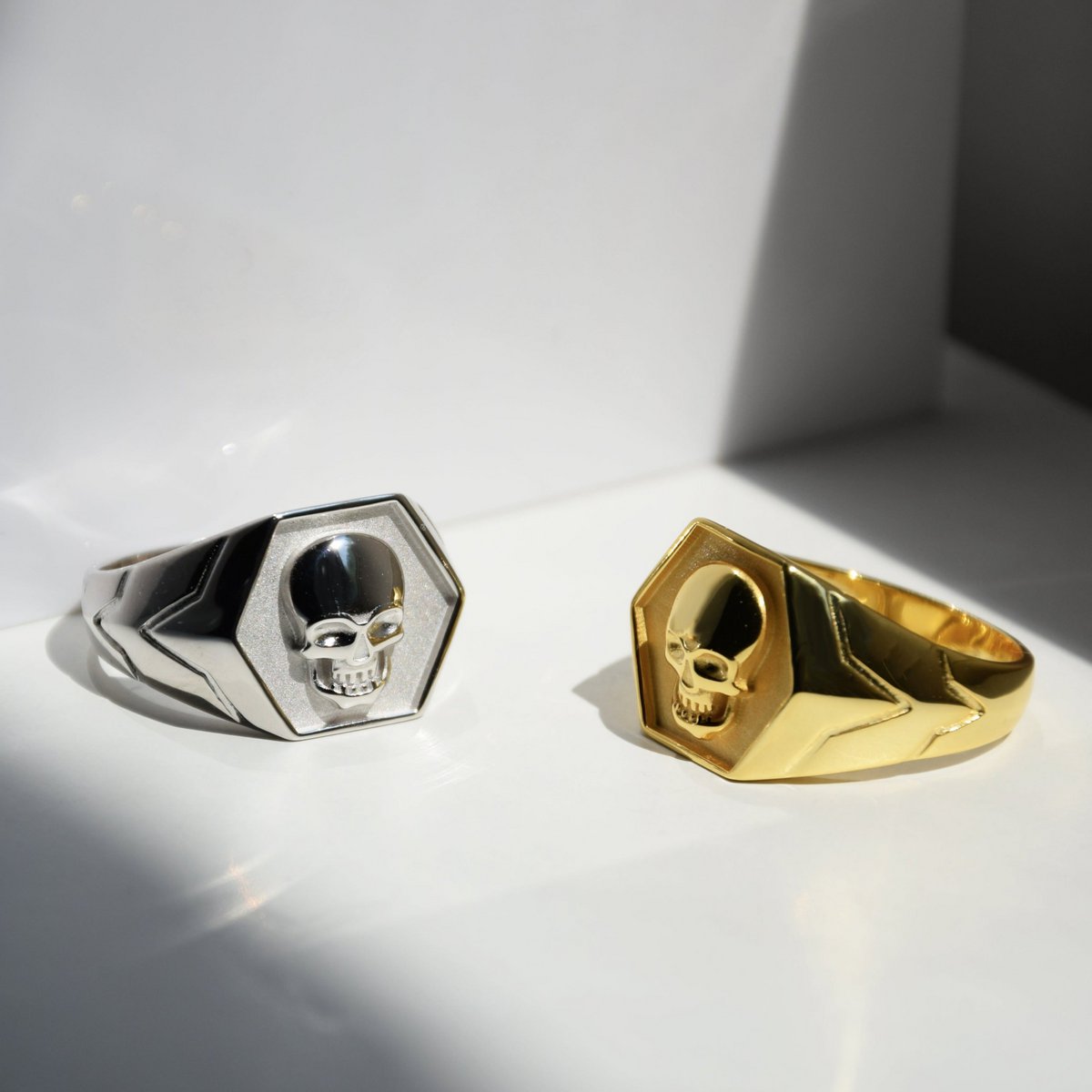 Ring SKULLE BAD BOY | 925 sølv | forgyldt
