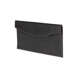 K0034AB | Busta Piatta in Vera Pelle pieno fiore, grana dollaro - Colore Nero. Pattina di chiusura con bottone automatico. Dimensioni: cm 22,5 x 12,5 x 0,5 - Confezione: Sacchetto Tnt