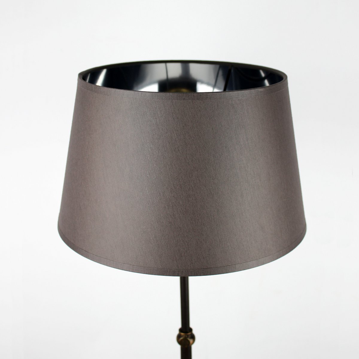 Lampenkap stof donkergrijs/binnenkant zilveren kap 25/20/15 cm